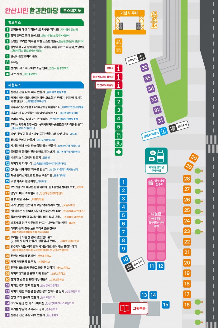 2025 안산시민환경한마당 행사장 배치도